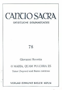 Cover O mara quam pulchra es für Tenor (Sopran) und Bc