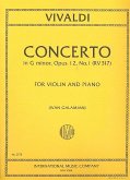 Concerto g minor op.12 no.1 for violin and piano Concerto g minor op.12 no.1 for violin and piano