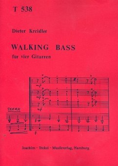 Cover Walking Bass für 4 Gitarren Partitur und Stimmen