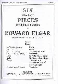 Cover 6 very easy pieces op.22 für Streichorchester Grosse Partitur - Archivkopie