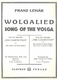 Cover Wolgalied aus der Zarewitsch für Männerchor, Solo und Klavier Partitur