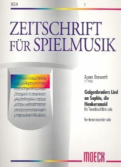 Cover Galgenbruders Lied an Sophie die Henkersmaid für Tenorblockflöte solo