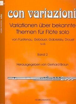 Cover Con variazioni Band 2 Variationen über bekannte Themen für Flöte solo