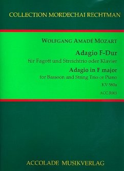 Cover Adagio F-Dur KV580a für Fagott und Streichtrio oder Klavier, 5 Stimmen