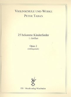 Cover Schule op.2 - 25 bekannte Kinderlieder für 2 Violinen Spielpartitur