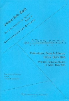 Cover Präludium, Fuge und Allegro D-Dur BWV998 für Gitarre