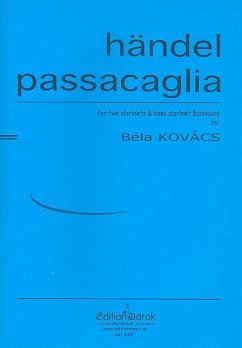 Cover Passacaglia for 2 clarinets and bass clarinet (bassoon) score and parts