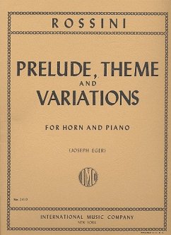 Cover Prelude, Theme and Variations for horn and piano