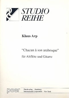 Cover Chacun a son arabesque für Altflöte in G und Gitarre Partitur und Stimmen