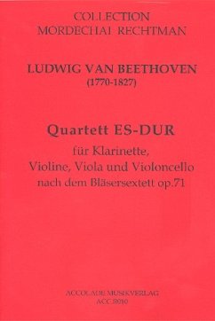Cover Quartett Es-Dur für Klarinette, Violine, Viola und Violoncello Partitur und Stimmen