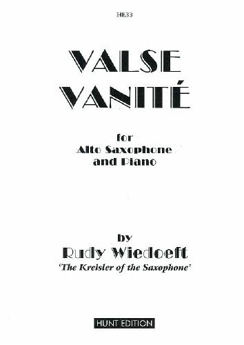 Valse Vanité for alto saxophone and piano