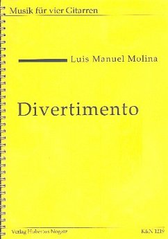 Cover Divertimento für 4 Gitarren Partitur und Stimmen