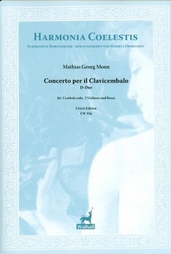 Concerto per il clavicembalo D-Dur für Cembalo solo, 2 Violinen und Bc Partitur und Stimmen (Bc ausgesetzt) (Streicher 2-1-0-2)