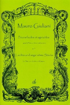 Cover Pičces faciles et agréables op.74 für Flöte (Violine) und Gitarre Partitur und Stimme