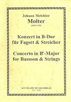 Cover Konzert B-Dur für Fagott und Streicher Partitur und Streicherset (4-4-3-3)
