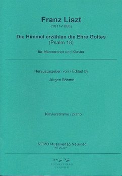Cover Die Himmel erzählen die Ehre Gottes für Männerchor und Klavier Klavierpartitur