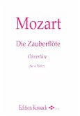 Die Zauberflöte Ouvertüre für 4 Flöten Partitur und Stimmen
