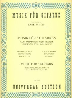Cover Musik für 3 Gitarren nach beliebten kleinen Stücken Partitur und 2 Stimmen