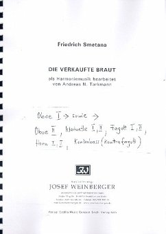 Cover Die verkaufte Braut für Bläser- oktett mit Kontrabaß Stimmen