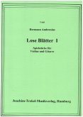 Lose Blätter Band 1 Spielstücke für Violine und Gitarre 2 Spielpartituren