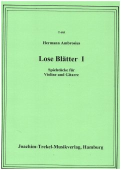 Cover Lose Blätter Band 1 Spielstücke für Violine und Gitarre 2 Spielpartituren