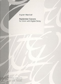 Cover September Canons for violin with digital delay