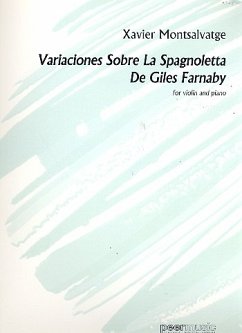 Cover Variaciones sobre la spagnoletta de Giles Farnaby for violin and piano