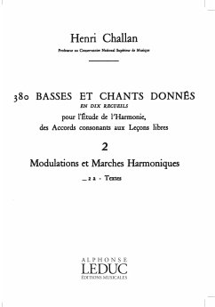 Cover 380 basses et chants donnés vol.2a Modulations et marches harmoniques - textes