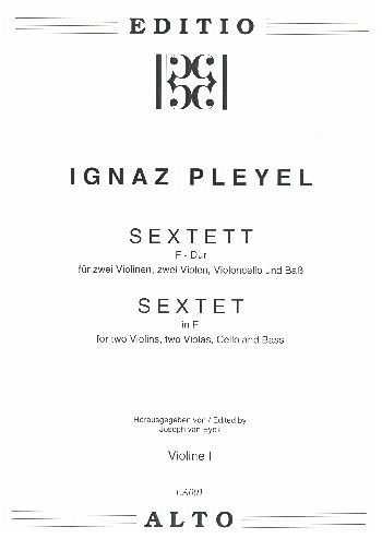 Sextett F-Dur für 2 Violinen, 2 Violen, Violoncello und Baß Stimmen