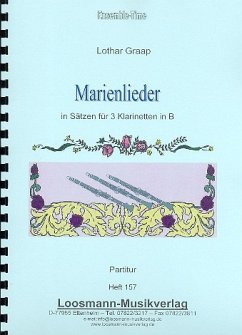 Cover Marienlieder für 3 Klarinetten Partitur und Stimmen