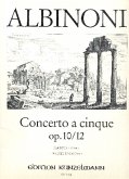 Concerto a cinque B-Dur op.10,12 für Violino und Streichorchester Partitur