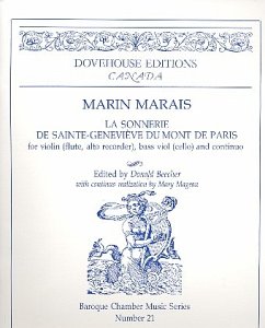 Cover La sonnerie de Sainte-Genevičve du Mont de Paris for violin (flute/alto recorder). bass viol (cello) and Bc score and parts (Bc realised)