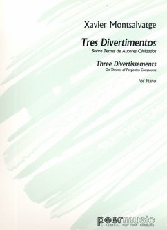 Cover 3 Divertissements on Themes of forgotten Composers for piano