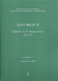 Quintet in F sharp minor, op. 67 for pianoforte, 2 violins, viola and violoncello score and parts