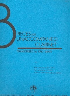 Cover 3 Pieces for unaccompanied clarinet for clarinet and piano