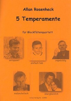 Cover 5 Temperamente für 4 Blockflöten (SATB) Partitur