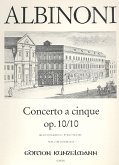 Concerto a cinque C-Dur op.10,10 für Violine und Streichorchester für Violine und Klavier