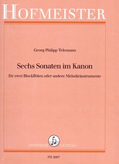 Cover 6 Sonaten im Kanon für 2 Altblockflöten