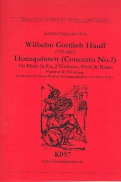 Cover Quintett Es-Dur für Horn in Es, 2 Violinen, Viola und Basso Partitur und Stimmen