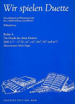 Cover Wir spielen Duette Reihe A Band 2 für 2 Altblockflöten Spielpartitur