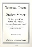 Stabat Mater für Sopran, Alt, Chor, Streicher und Orgel Klavierauszug