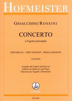 Cover Concerto a fagotto principale für Fagott und Klavier