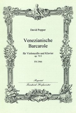 Cover Venezianische Barcarole op.75,3 für Violoncello und Klavier