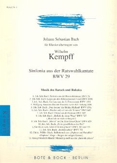 Cover Sinfonia aus der Ratswahlkantate BWV29 für Klavier