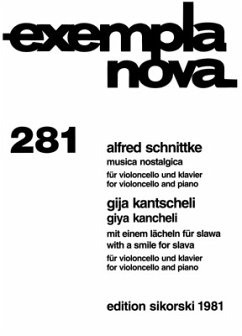 Cover Musica nostalgica (Schnittke) und Mit einem Lächeln für Slawa (Kantscheli) für Violoncello und Klavier