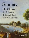 3 Trios für 2 Flöten (Flöte, Violine) und Violoncello Stimmen