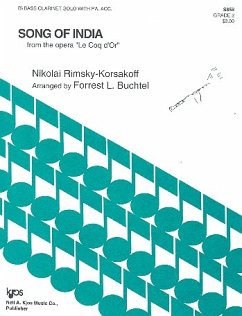 Cover Song of India for bass clarinet and piano accompaniment Buchtel, Forrest L., arr.