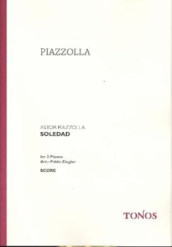Cover Soledad for 2 pianos 4 hands score and parts Ziegler, Pablo, arr.