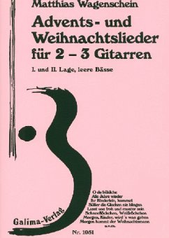 Cover Advents- und Weihnachtslieder für 2-3 Gitarren (1.-2. Lage, leere Bässe)