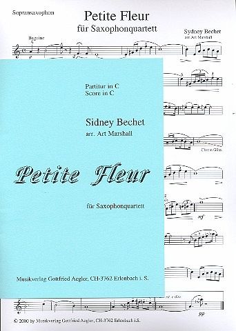Petite fleur für 4 Saxophone (SATB) Partitur und Stimmen